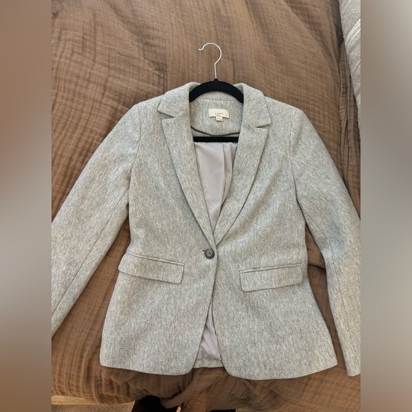 Grey blazer with elbow patches - Picture 2 of 3